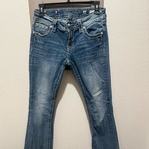 Miss Me Women's Faded Blue Boot Cut Jeans